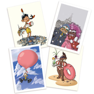 PACK 4 ILLUSTRATIONS CHEWING-GUM
